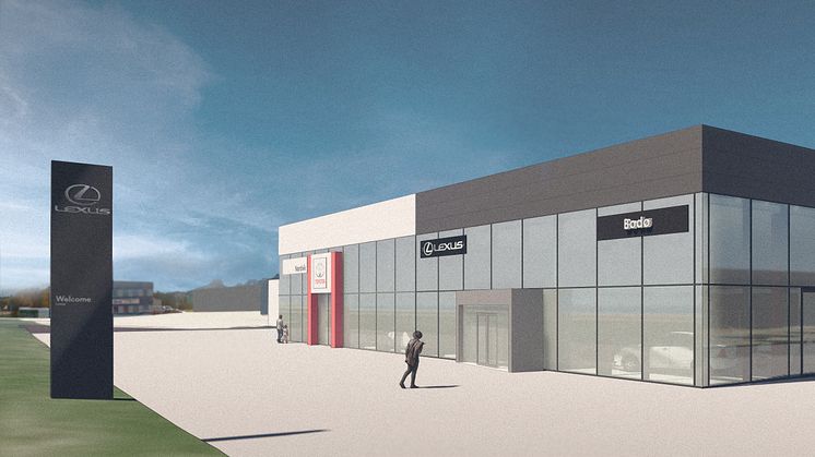 Nordvik bygger nytt forhandleranlegg med salg og verksted for Lexus i Bodø