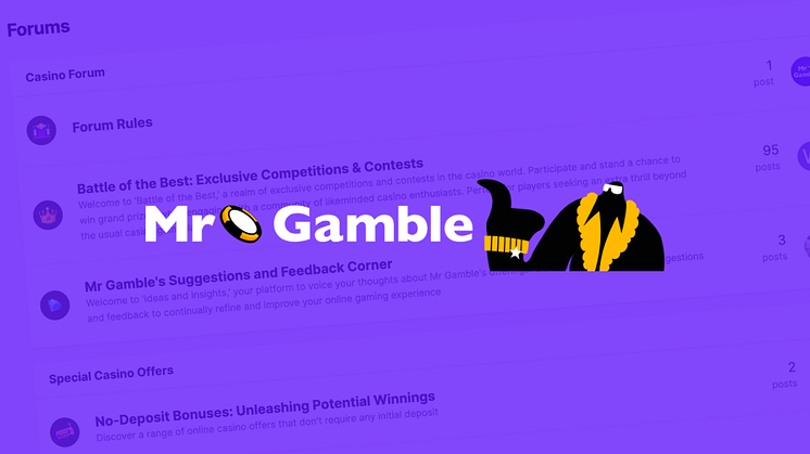 Mr. Gamble launches a forum for casino players and industry professionals
