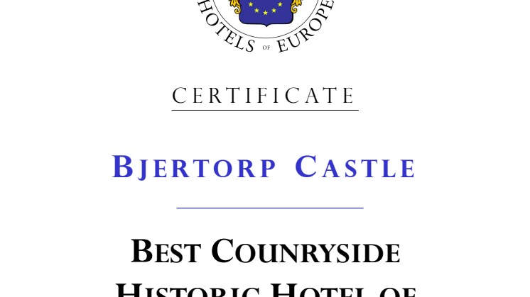 Best Countryside Hotel of Europe 2014