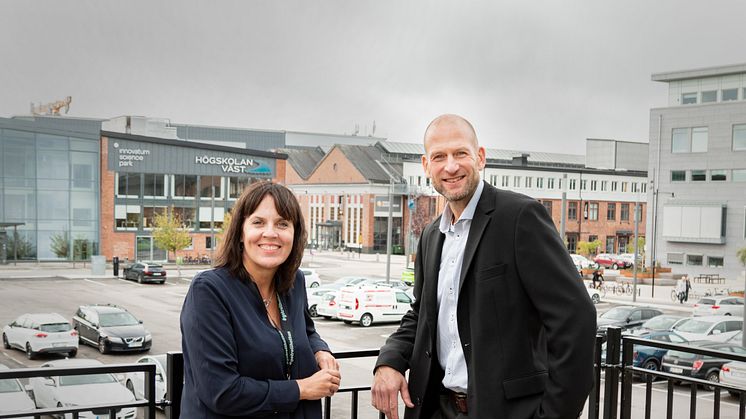 Helena Kortered, näringslivschef Trollhättans stad tillsammans med Martin Wänblom, VD för Innovatum Science Park. 