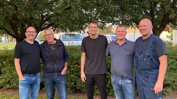 Jesper Sørensen, Jan Hansen, Mikkel Schultz, Holger Schultz og Henning Clausen.