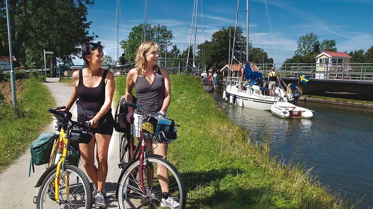Cykelturismen längs Göta kanal växer