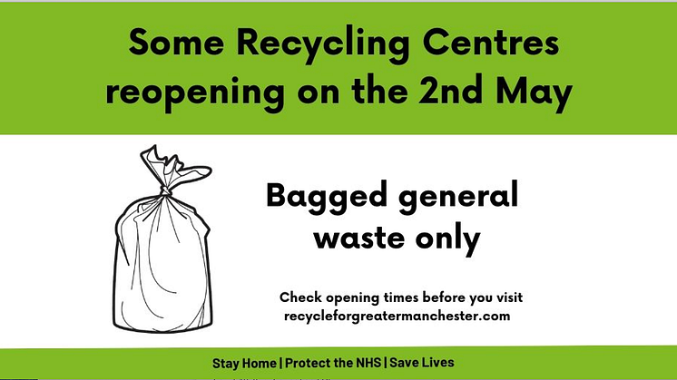 ​Bagged ‘grey bin’ waste only! Please work with us at the re-opened recycling centre
