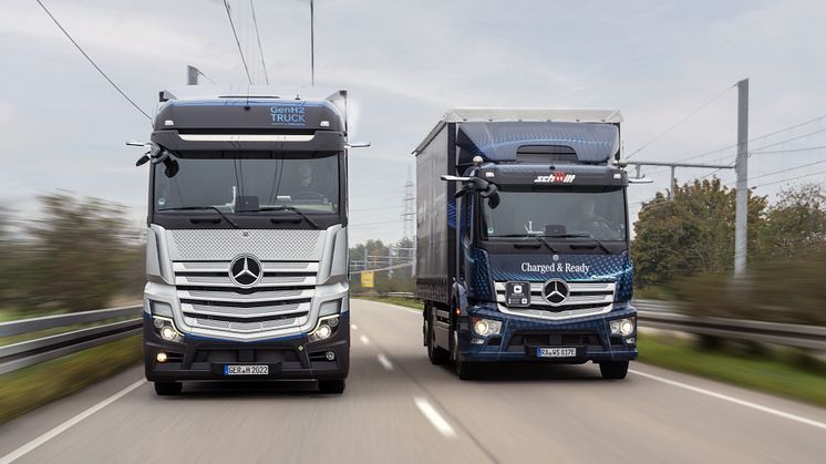 Mercedes-Benz bränslecellslastbil testas nu på allmän väg i Tyskland