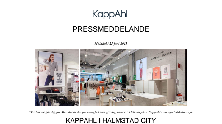 KappAhl i Halmstad City inviger nytt butikskoncept