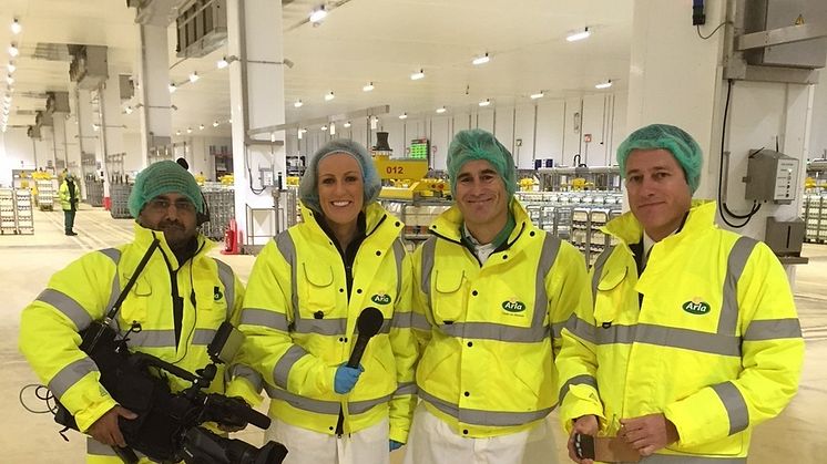 Breakfast TV show hosted live from Arla’s Aylesbury fresh milk facility 