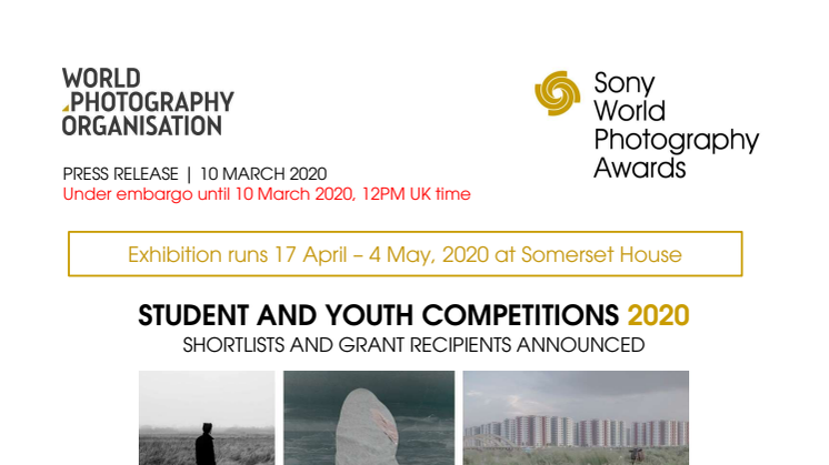 Sony World Photography Awards: Student & Youth Competitions 2020 Announced, Shortlists & Grant Recipients Announced