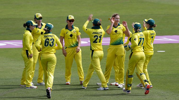 Perry celebrates another wicket. Photo: Getty Images