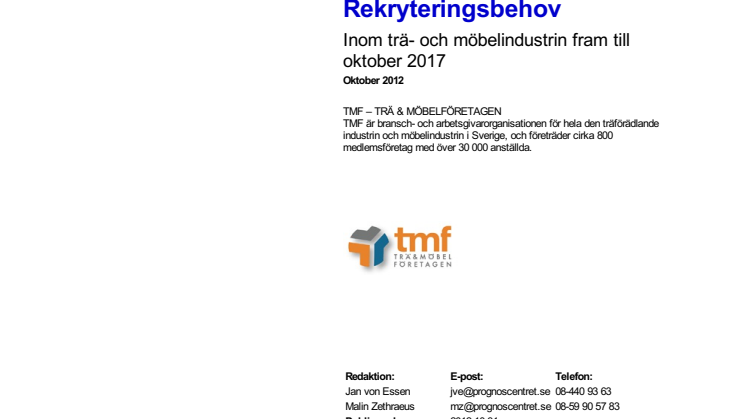 TMF Rekryteringsrapport hösten 2012