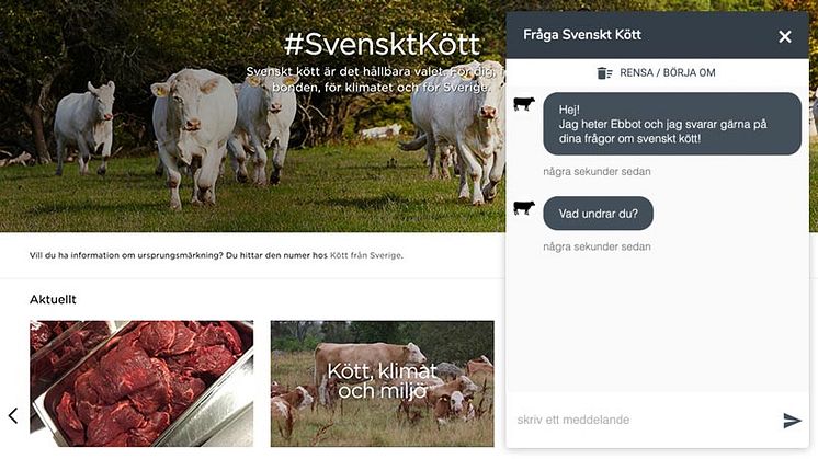 Nu blir det ännu enklare att få svar på dina frågor om svenskt kött