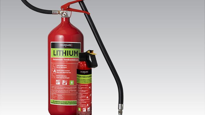 Ny brandsläckare släcker bränder i litiumjonbatterier