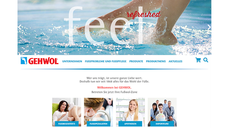 Neue GEHWOL-Website: gehwol.de