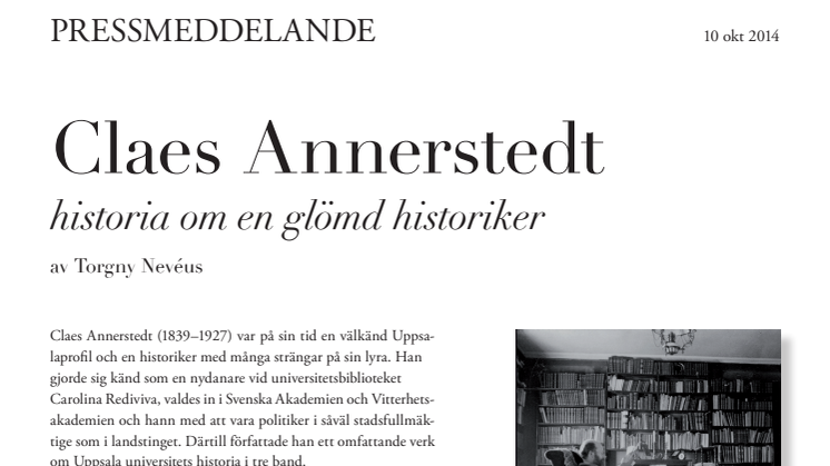 Claes Annerstedt - Historia om en glömd historiker