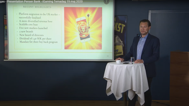 Presentation of LeoVegas by CEO Gustaf Hagman.