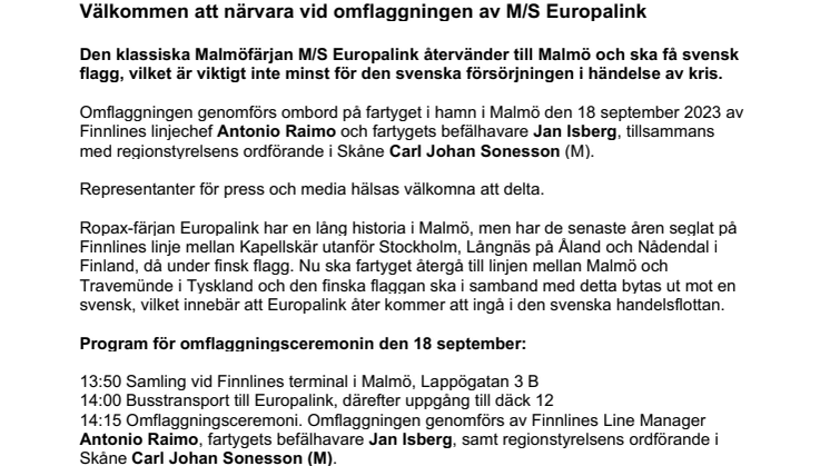 Pressinbjudan: Omflaggning av M/S Europalink 18.09.pdf