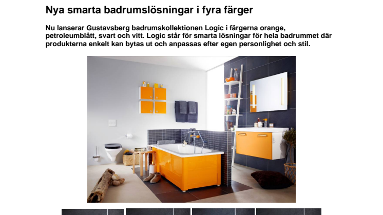 Nya smarta badrumslösningar i fyra färger från Gustavsberg