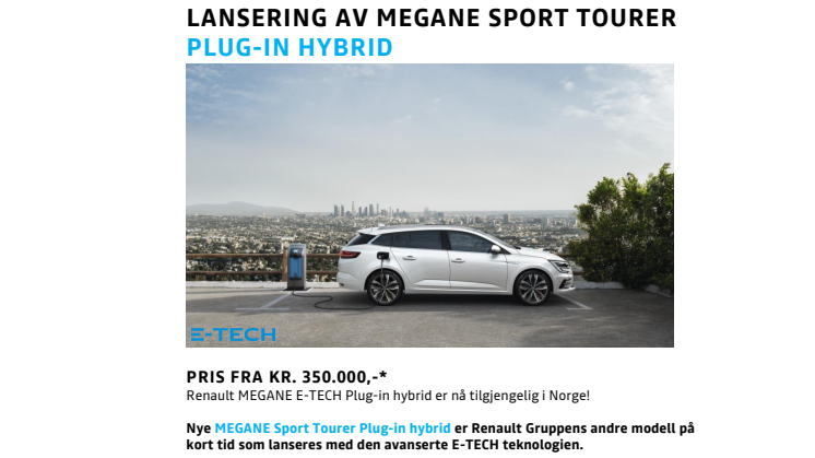 Nye Megane Sport Tourer Plug-in hybrid 