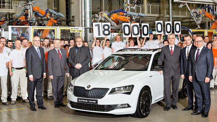 SKODA har produceret bil nummer 18 million