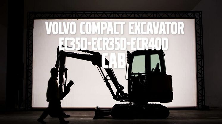 Film om förarmiljön i Volvo ECR35D, EC35D och ECR40D minigrävare