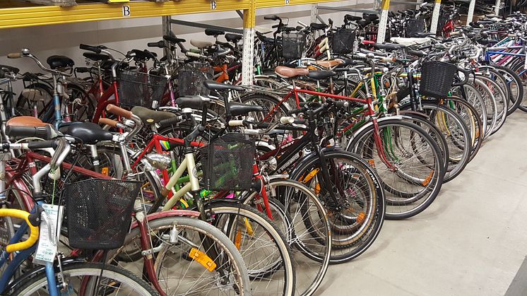 Cyklar som finns till salu på Cykelsläppet. Foto: Jonathan Starke.