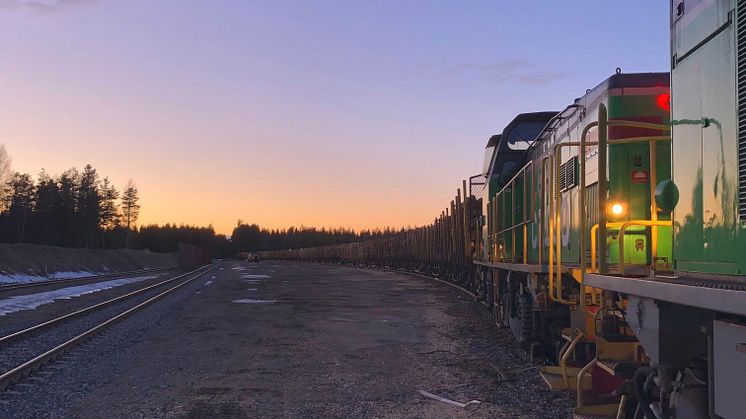 Green Cargo på terminalen i Malugnsfors.