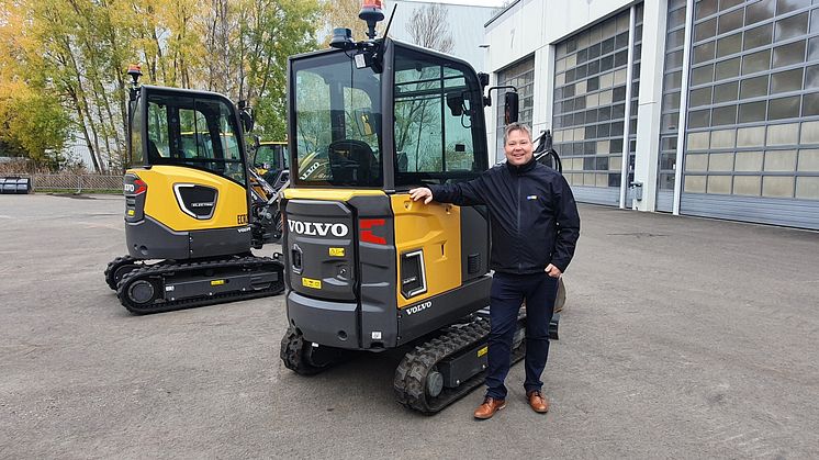 Fredrik Askling och Volvo EC18 Electric