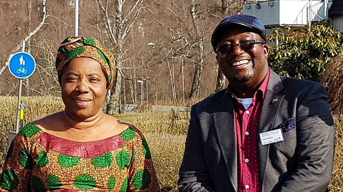 Solange Kasiba och Roger Buhendwa, DR Kongo, är på sverigebesök 