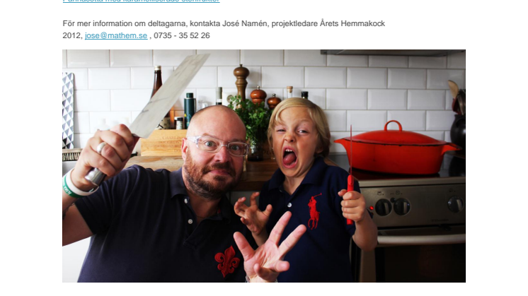 Far och son från Stockholm är finalister i Årets Hemmakock 2012