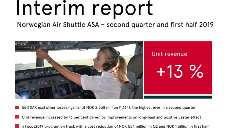 Norwegian Interim Report Q2 2019