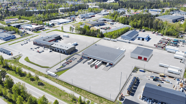 Flera automatiserade lösningar säkerställer att DB Schenkers nya terminal i Hudiksvall får en effektivare gods- och pakethantering. Terminalen beräknas stå klar 2024.