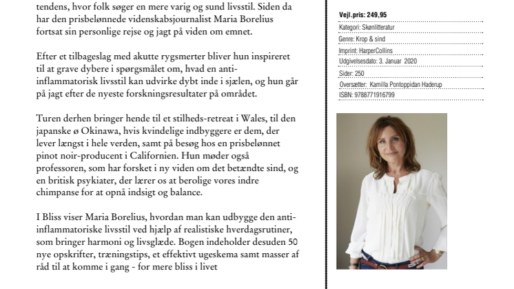 Nyhed på vej fra HarperCollins: BLISS af Maria Borelius