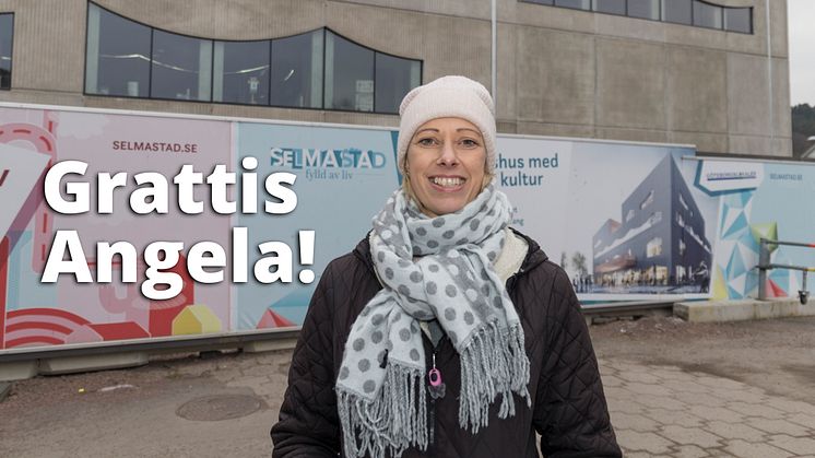 Angela Wahlbäck vann juryns hjärta med förslaget Selma Center som namn på det nya stadsdelshuset och kulturhuset på Selma Lagerlöfs torg. Foto: Johan Twedberg