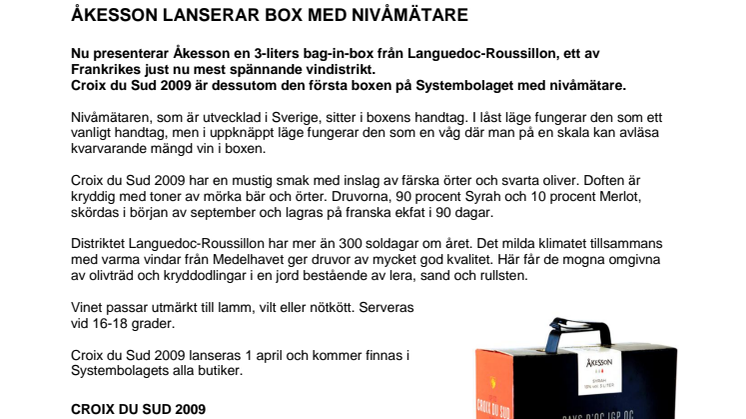 Åkesson lanserar box med nivåmätare