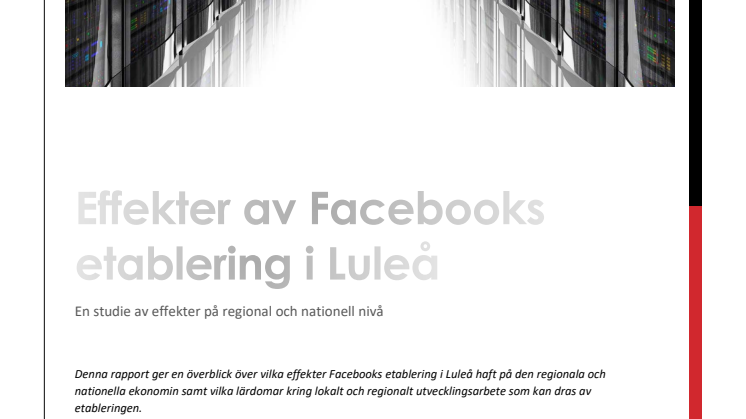 Rapport - Effekter av Facebooks etablering i Luleå