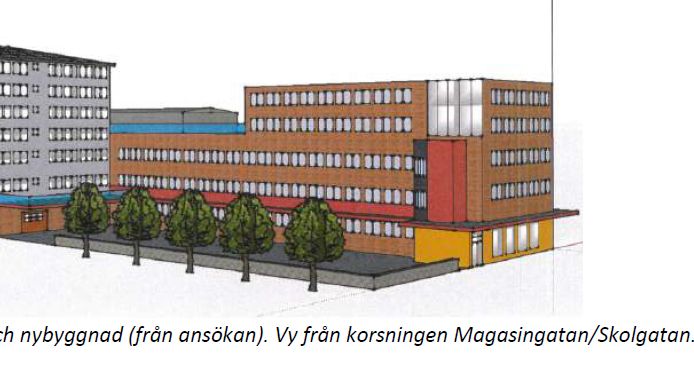 ​Planer för nytt sjuvåningshus vid Sagagallerian