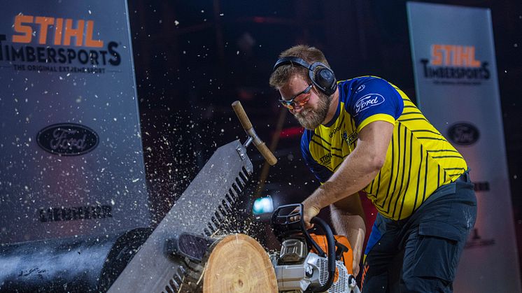 Tuff konkurrens för svenskarna i premiären av den internationella tävlingssäsongen i STIHL TIMBERSPORTS®