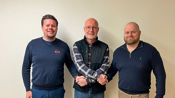 Från vänster: Patrik Tallgren (Medgrundare och Teknisk chef L5 Navigation), Patric Mårtensson (Medgrundare och VD Rockma) samt Martin Lindgren (Grundare och VD L5 Navigation).