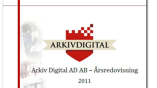 Bokslutskommuniké ArkivDigital räkenskapsåret 2011