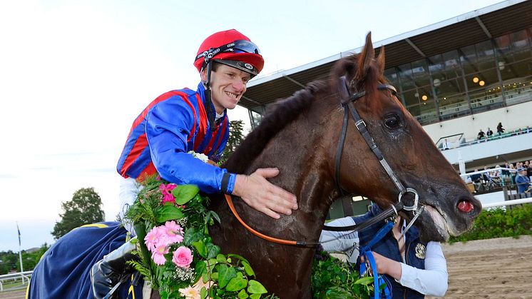 Hurricane Red på Jägersro. Foto: Stefan Olsson/Svensk Galopp