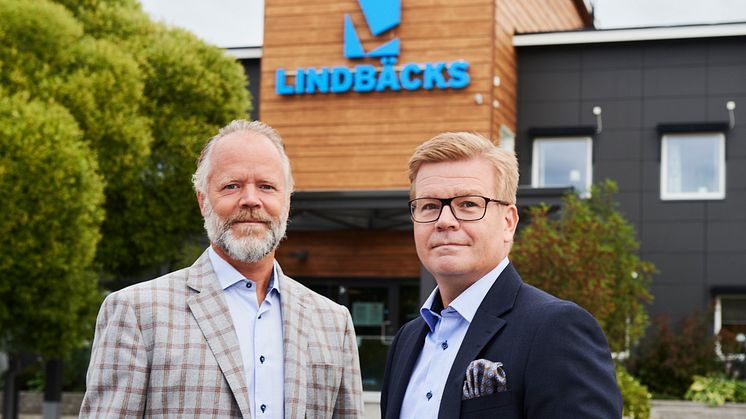 Stefan Lindbäck, VD Lindbäcks Group, och Magnus Edin, VD Lindbäcks Bygg.