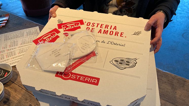 L’Osteria bietet ab sofort FFP2-Masken zum Selbstkostenpreis von 1 Euro