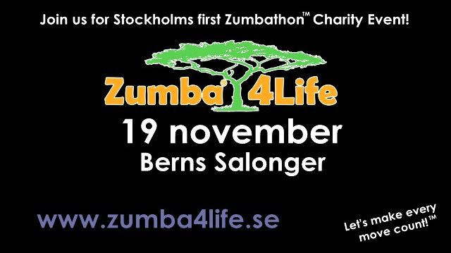 Kom och dansa och bidra samtidigt! StockholmZumbaCenter presenterar Vicky Zagarra (ITA) Välkommen till Stockholms första Zumbathon för välgörenhet. Berns Salonger 19/11
