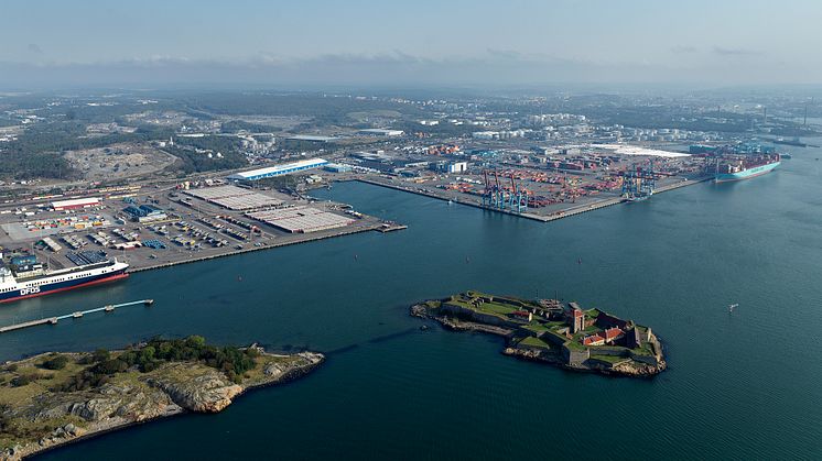 Älvsborgshamnen och Skandiahamnen i Göteborgs Hamn. Bild: Göteborgs Hamn AB.