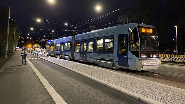 Det ble gjennomført en vellykket testkjøring av den oppgraderte trikketraseen fra Storo til Kjelsås onsdag kveld 29. april.