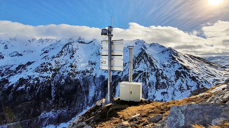 Overvåkingssystem hos Geopraevent AG ved Col du Pourtalet i Pyreneene (bildekilde: Geopraevent)