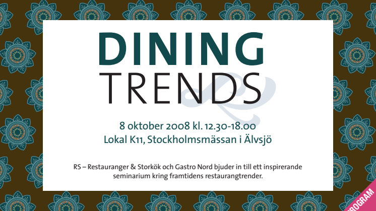 Dining Trends - Vilka måltidstrender gäller för 2009?