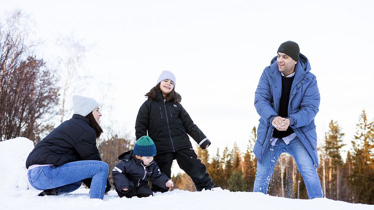 Maria Neves och Lizandro Quevedo och deras familj har hittat rätt i Skellefteå. Foto: Patrick Degerman