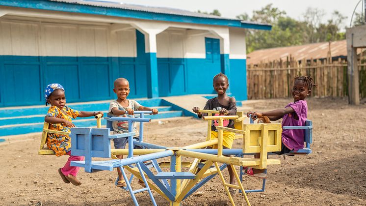 Den nye barnehagen i Kareneh i Sierra Leone