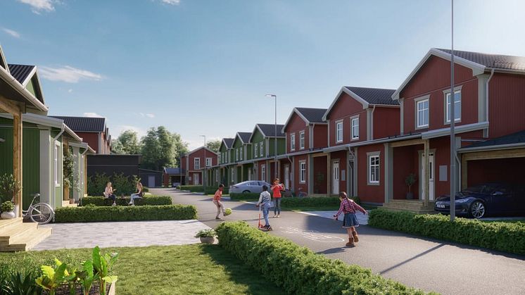 Brf Morgondröm blir ett trivsamt kvarter med mycket villakänsla. 