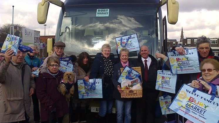 Coach visitor to Bury Market receives surprise hamper